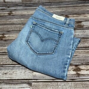 Levi Strauss Co Womens 14Mx33 Hi Rise‎ Flare Jeans Blue Denim
